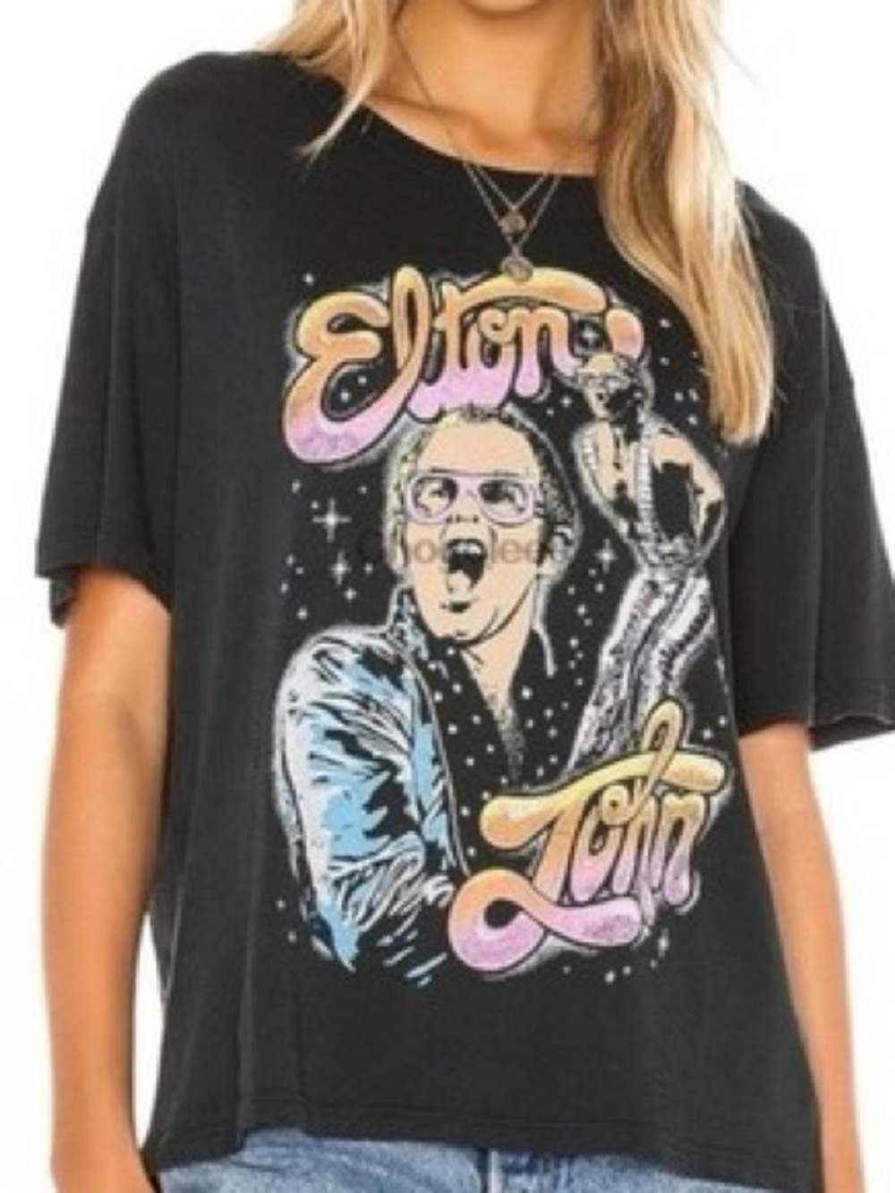 Daydreamer Black Elton Graphic Short Sleeve Tee